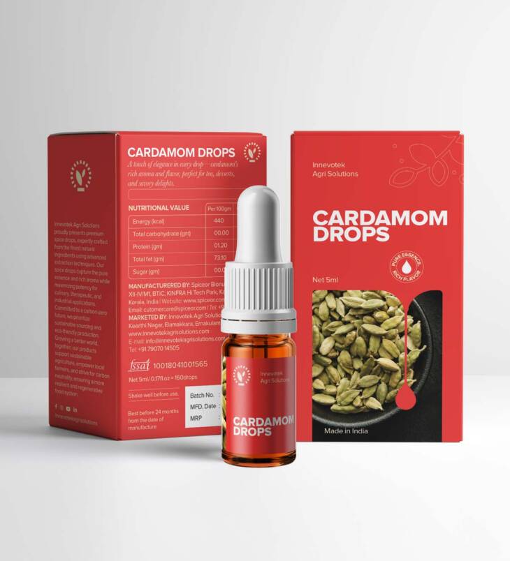 Cardamom Drops | Pure & Natural Ginger Extract | No Additives | No Preservatives | Vegan | 5mL (180 Drops) - Image 4