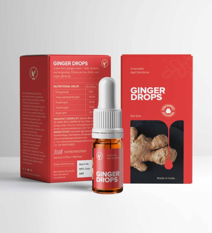 Ginger Drops | Ginger Extract | Adarak Extract | Natural Liquid Extract | No Additives | No Preservatives | Vegan | 5mL (180 drops) - Image 3